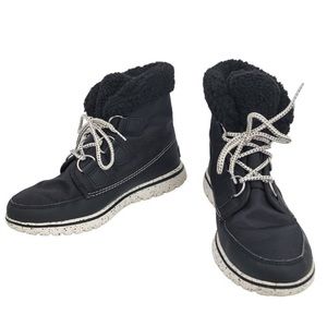 Sorel Size 8.5 Cozy Carnival Waterproof Winter Rain Snow Boots Black Sea Salt